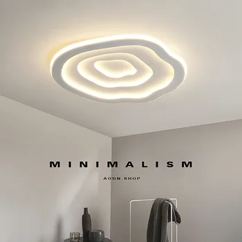 Šiuolaikinės Kūrybinis Dizainas Baltos Apvalios Geležies Lubų Lempa LED Tamsos Apšvietimas, Miegamojo, Virtuvės Studijuoti Kambarys Rungtynių 40cm/50cm/60cm