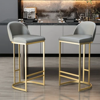 Aukso Soste Baro Kėdės Dizaineris Sudaro Prabangaus Gyvenimo Kambario, Biuro, Valgomojo Šalies Kėdutės Su Nugaros Ilgai Banqueta Sodo Baldai